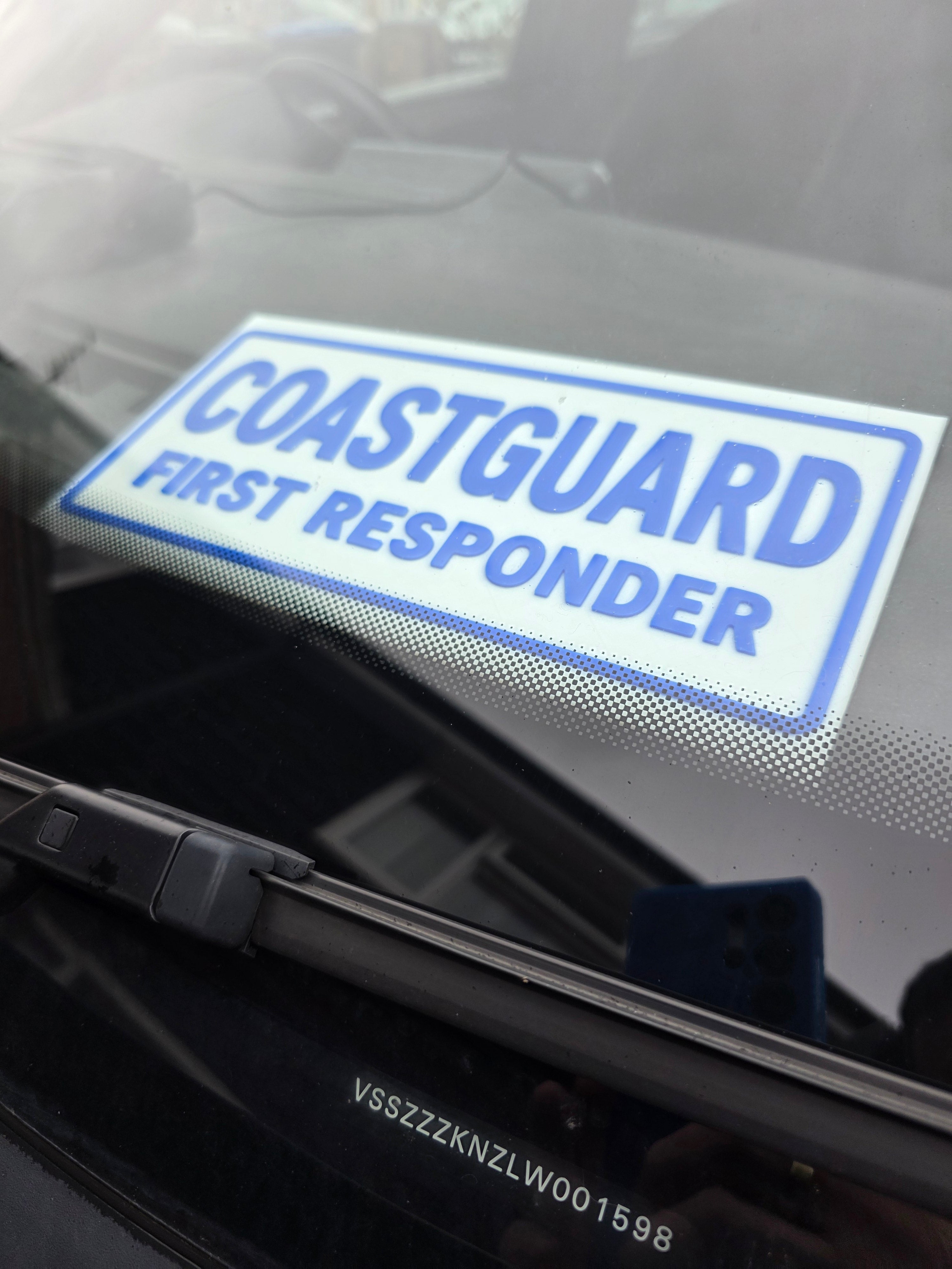 3D Printed Personalised Emergency / Responder Dashboard Sign – Custom Text & Colour