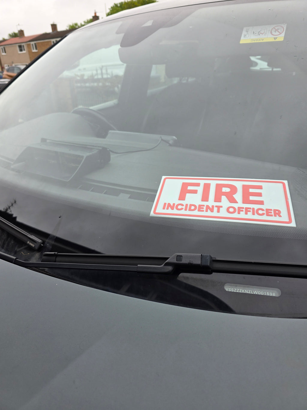 3D Printed Personalised Emergency / Responder Dashboard Sign – Custom Text & Colour