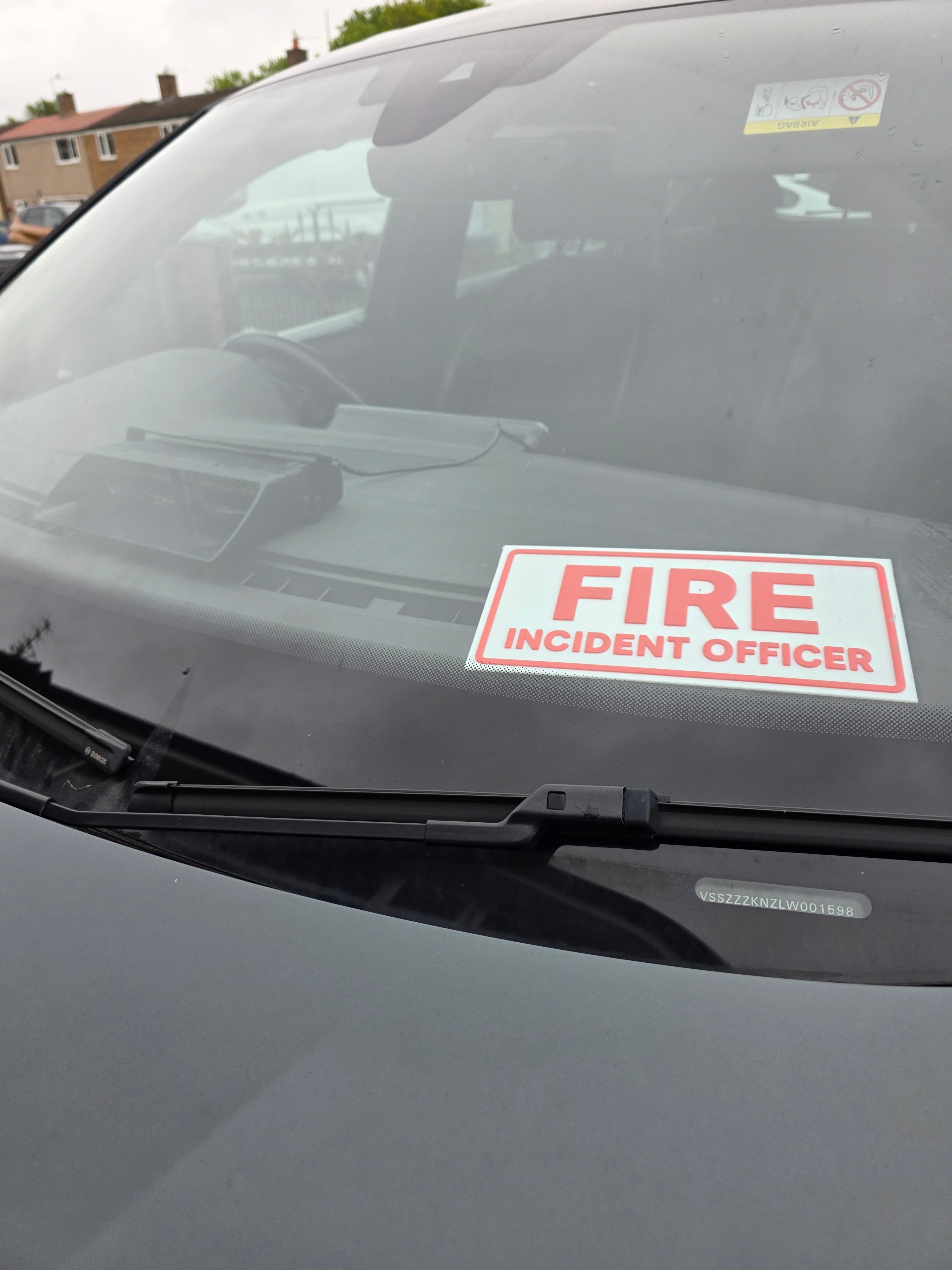 3D Printed Personalised Emergency / Responder Dashboard Sign – Custom Text & Colour