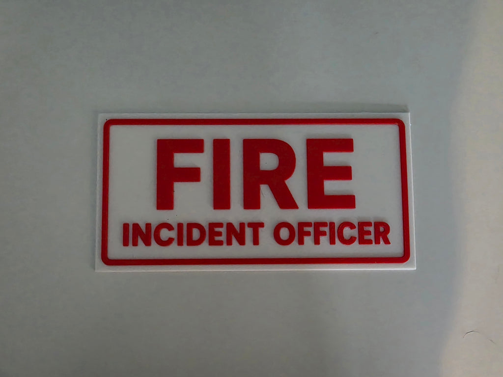 3D Printed Personalised Emergency / Responder Dashboard Sign – Custom Text & Colour