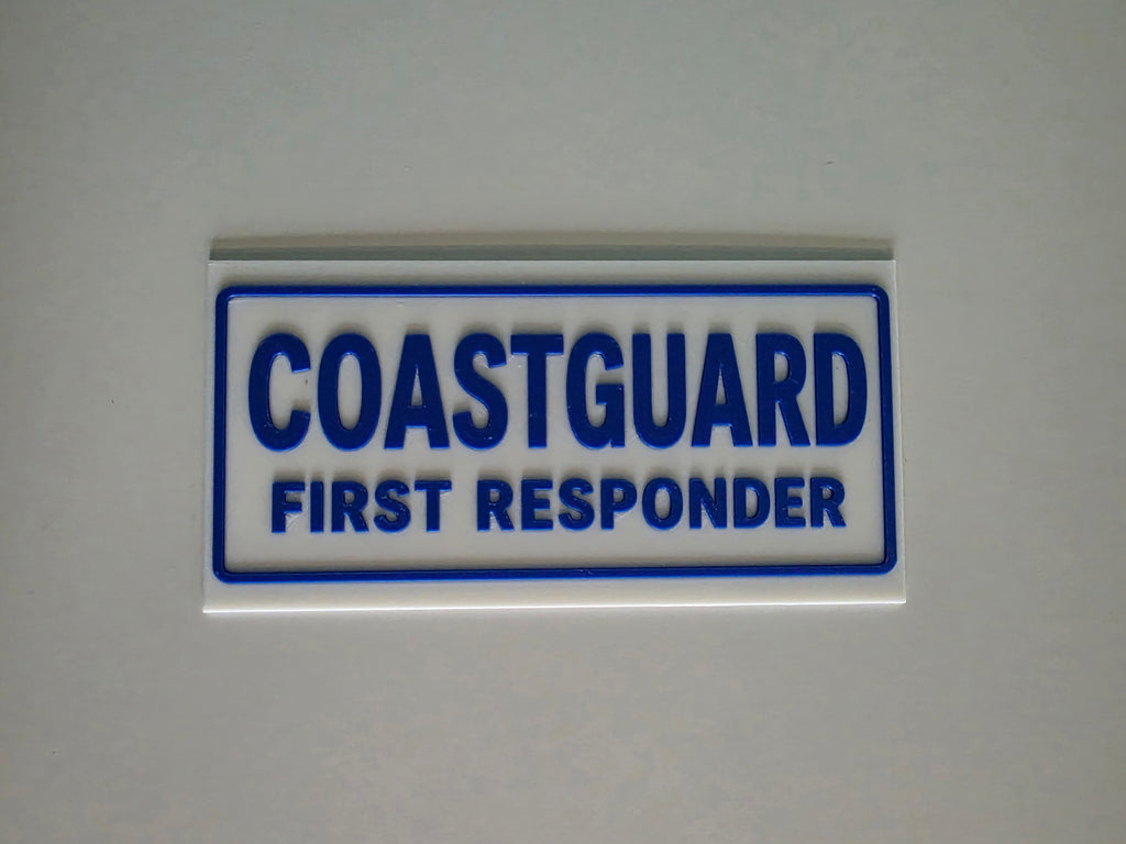 3D Printed Personalised Emergency / Responder Dashboard Sign – Custom Text & Colour