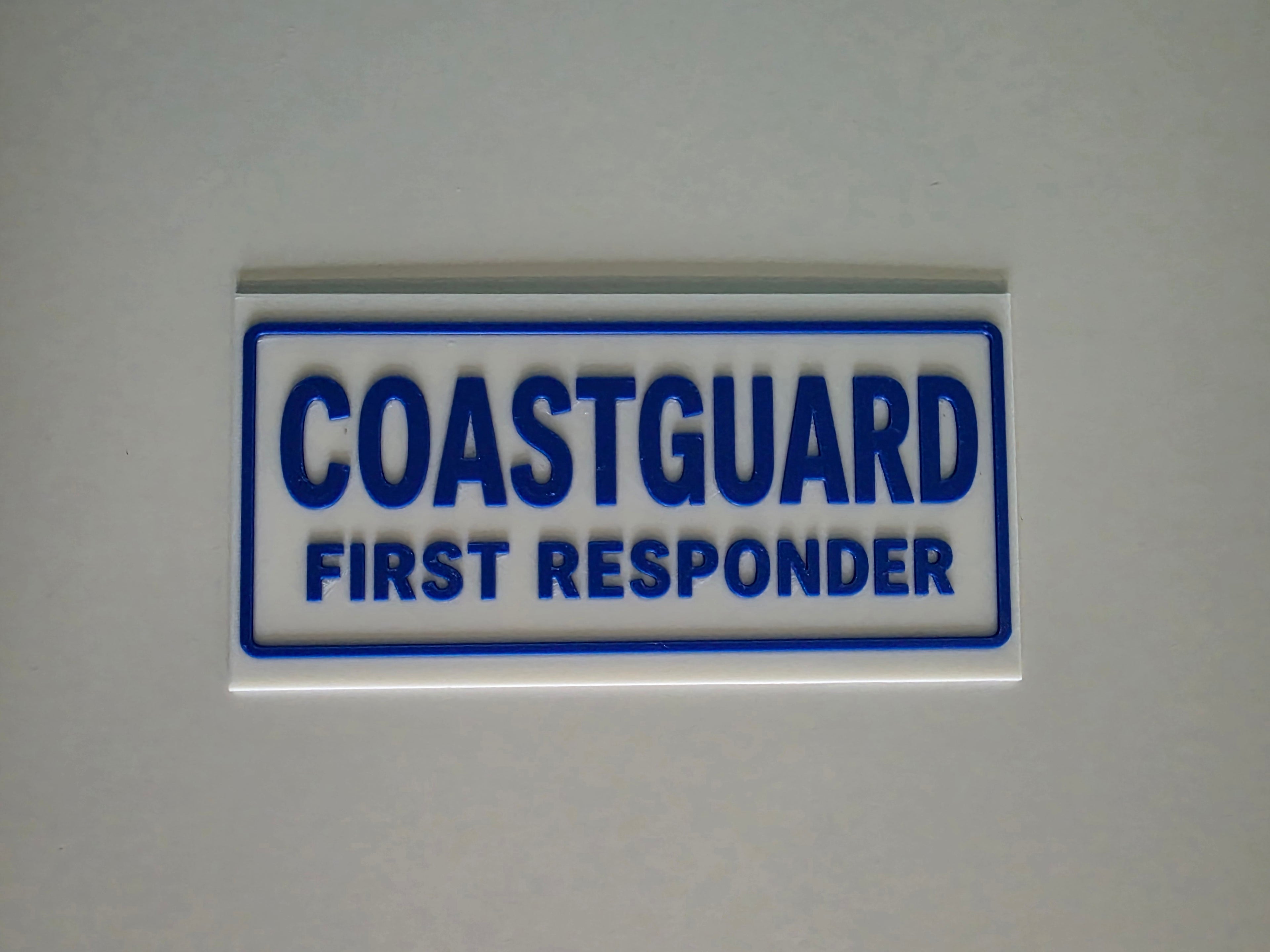 3D Printed Personalised Emergency / Responder Dashboard Sign – Custom Text & Colour