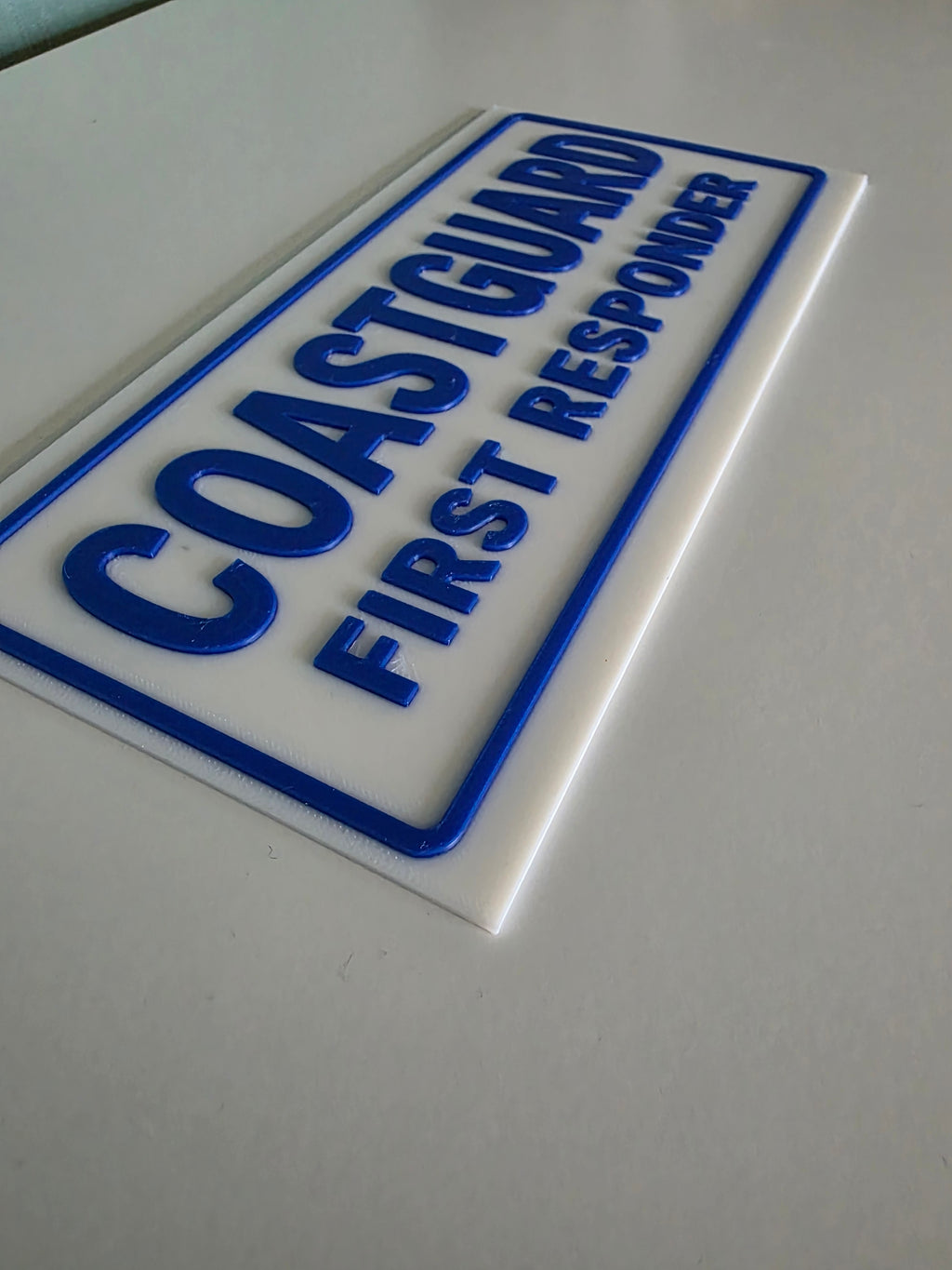 3D Printed Personalised Emergency / Responder Dashboard Sign – Custom Text & Colour