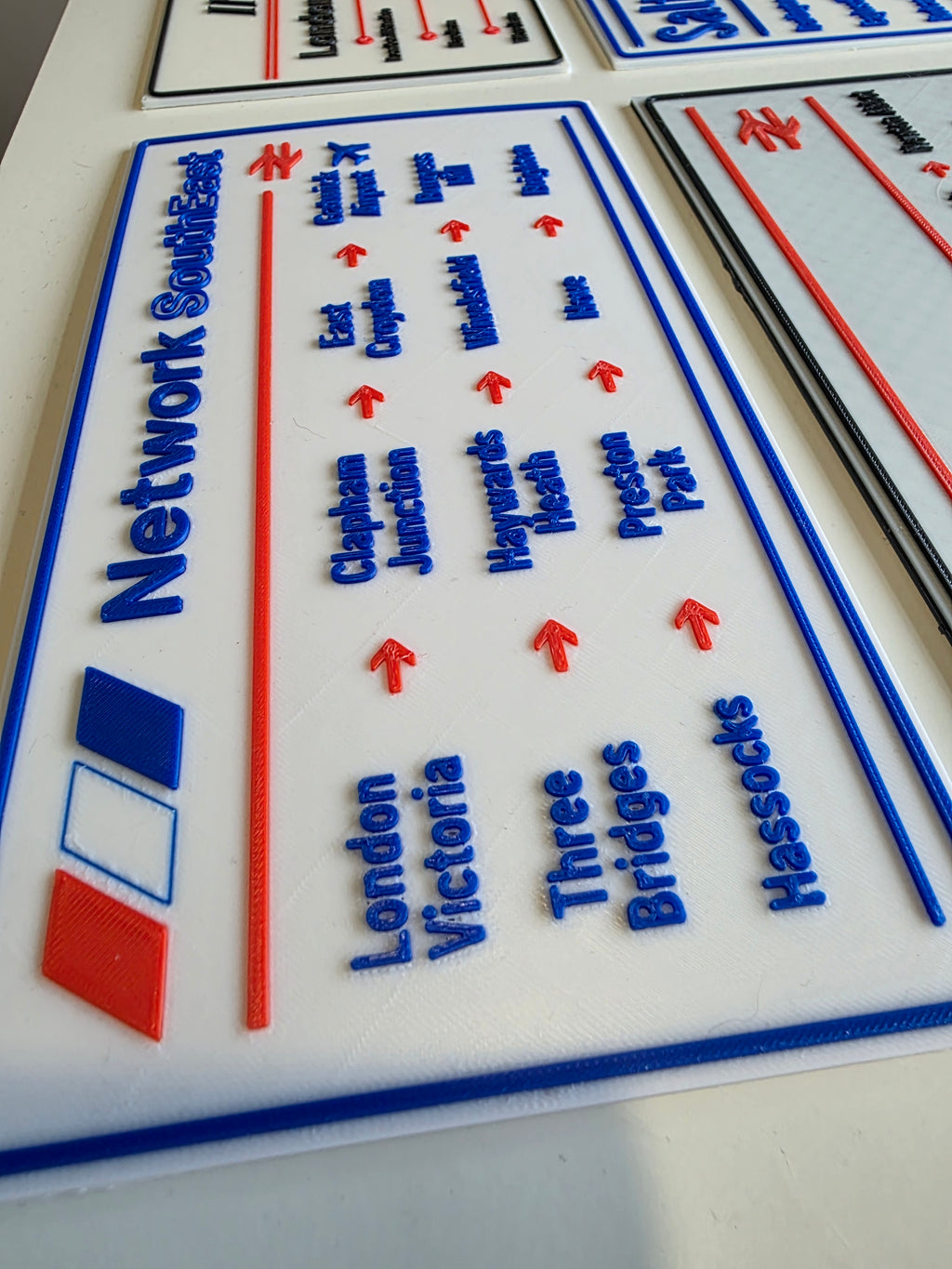 British Rail Window Route Strip Replica | 80s 90s Train Destination Board | 3D Printed | Unframed