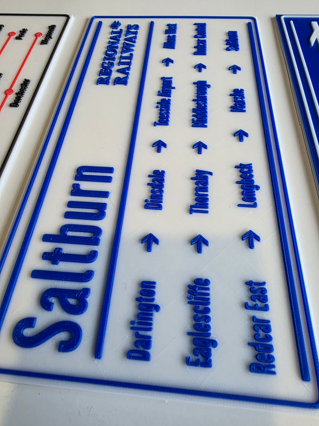 British Rail Window Route Strip Replica | 80s 90s Train Destination Board | 3D Printed | Unframed