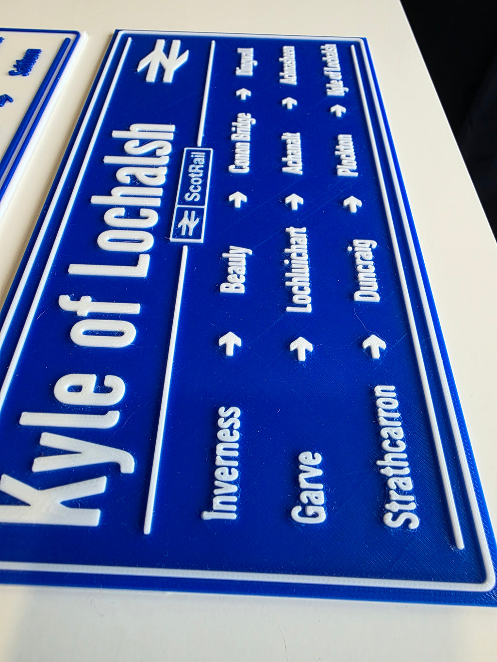British Rail Window Route Strip Replica | 80s 90s Train Destination Board | 3D Printed | Unframed