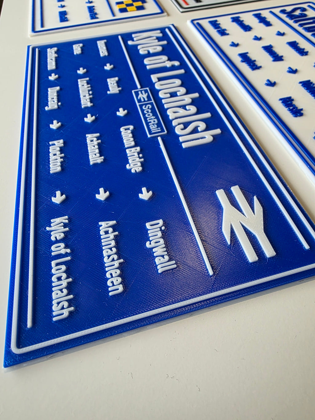 British Rail Window Route Strip Replica | 80s 90s Train Destination Board | 3D Printed | Unframed