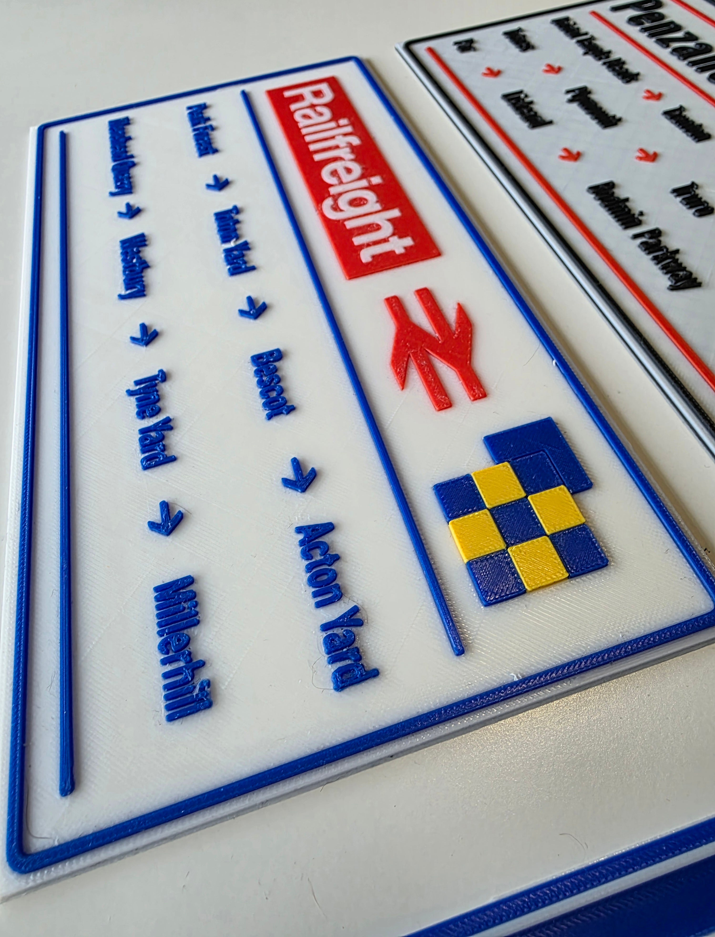 British Rail Window Route Strip Replica | 80s 90s Train Destination Board | 3D Printed | Unframed