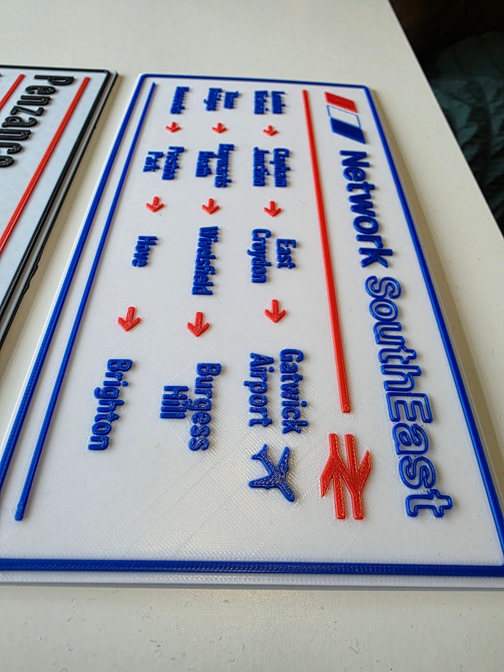 British Rail Window Route Strip Replica | 80s 90s Train Destination Board | 3D Printed | Unframed