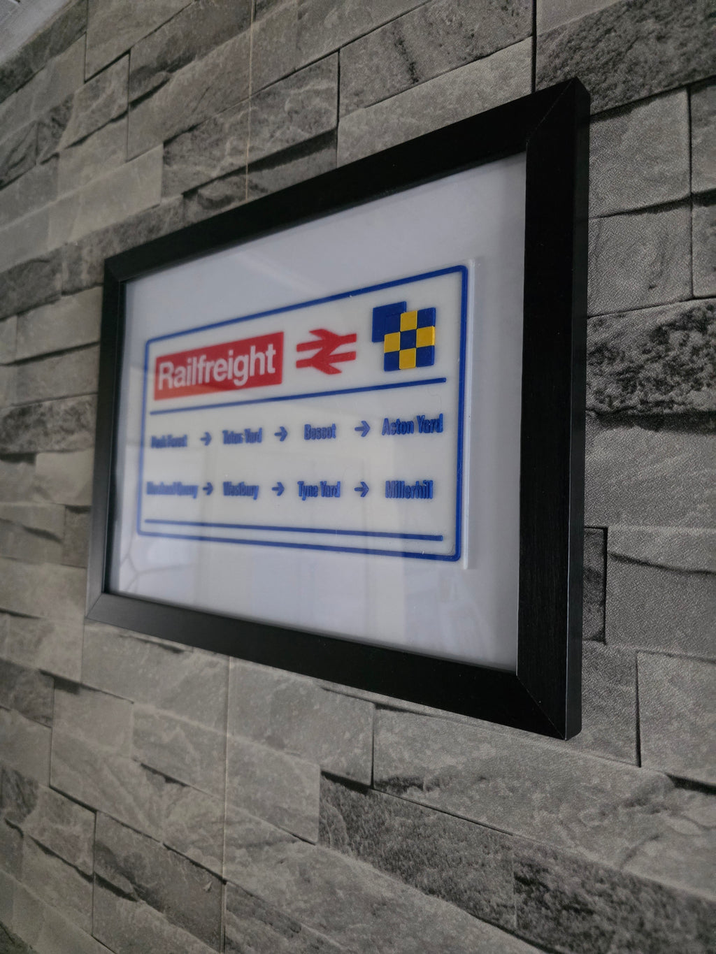 British Rail Window Route Strip Replica | 80s 90s Train Destination Board | 3D Printed | Unframed
