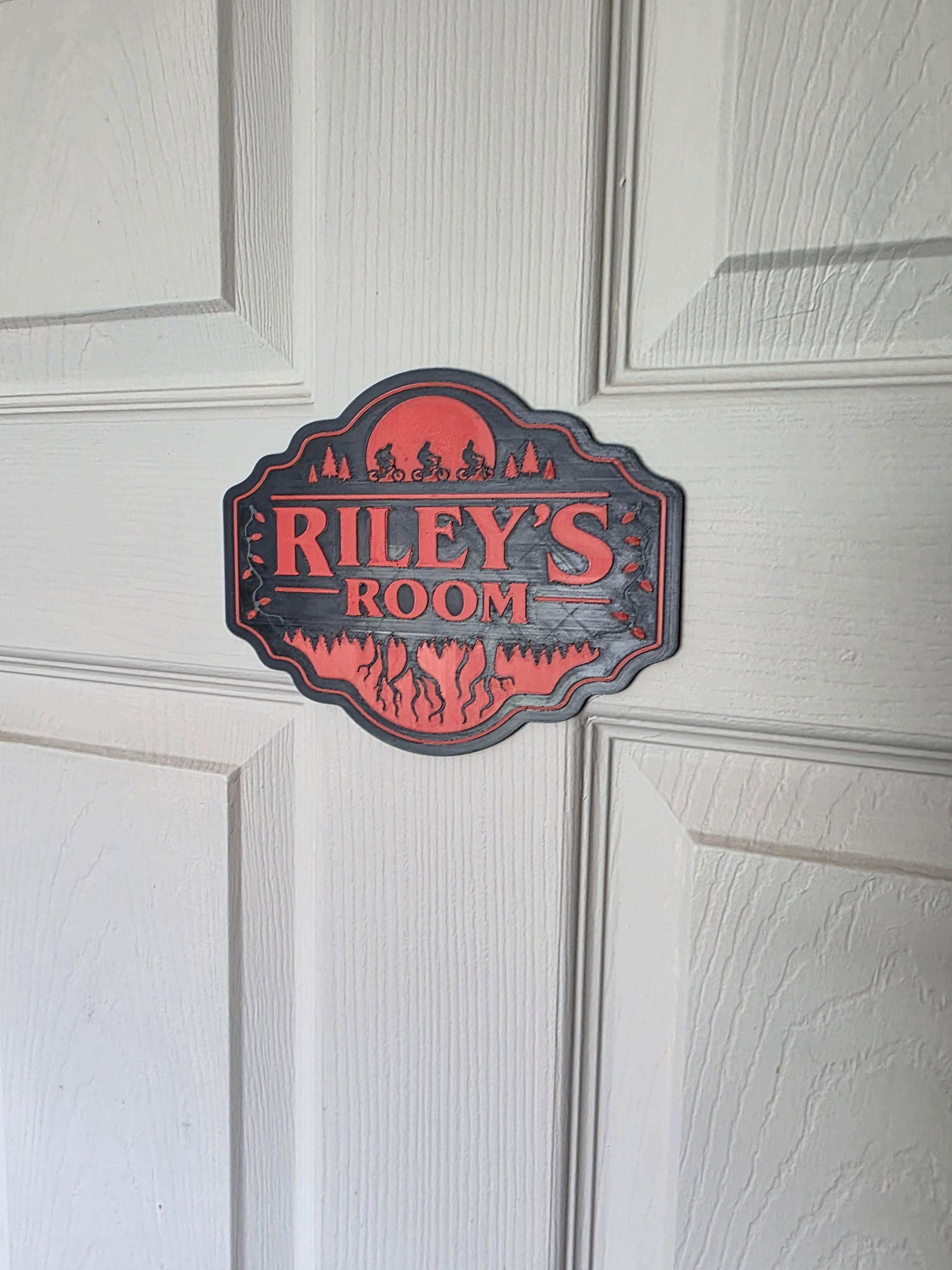 Stranger Things Themed Door Sign - 3D Printed - Personalised