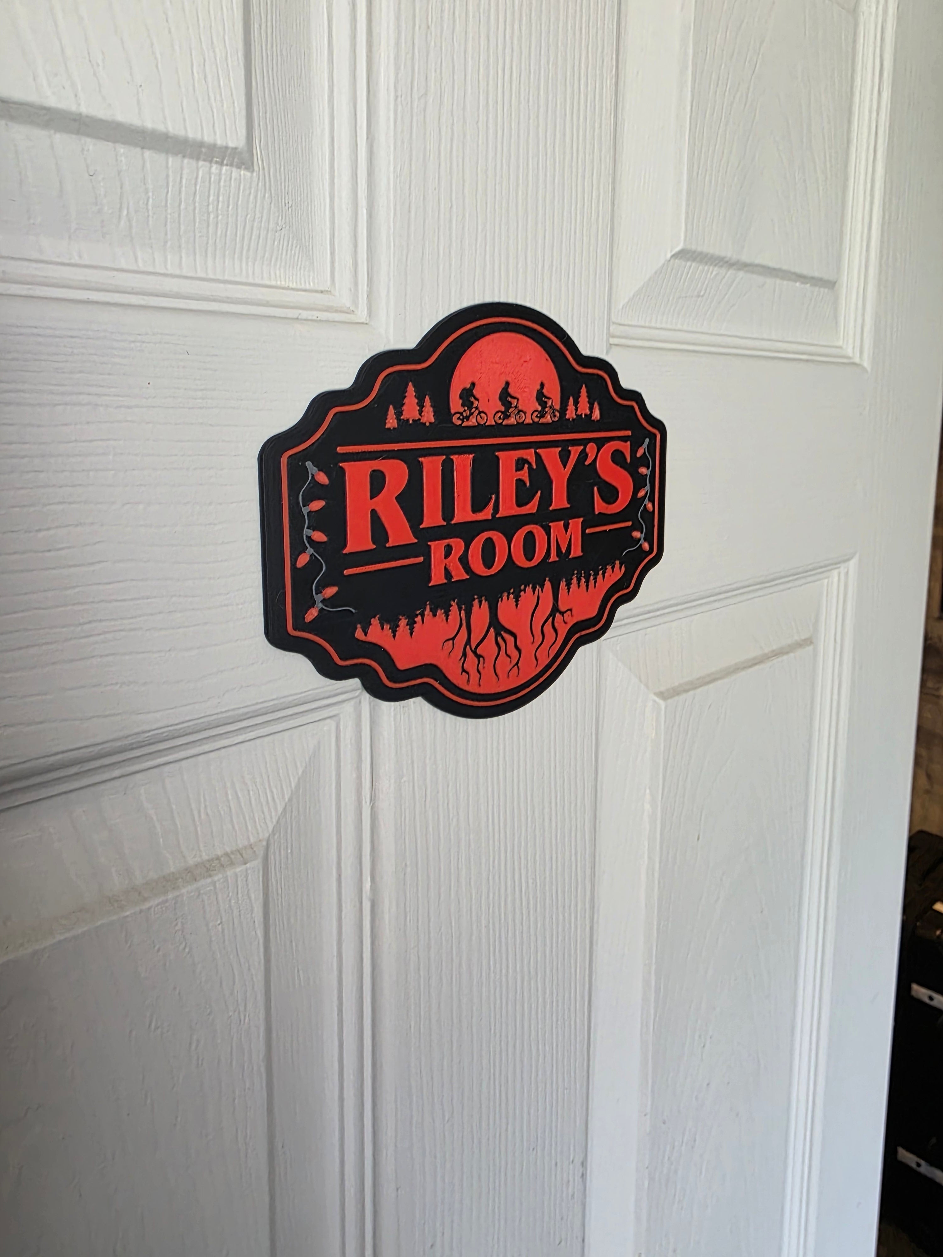 Stranger Things Themed Door Sign - 3D Printed - Personalised