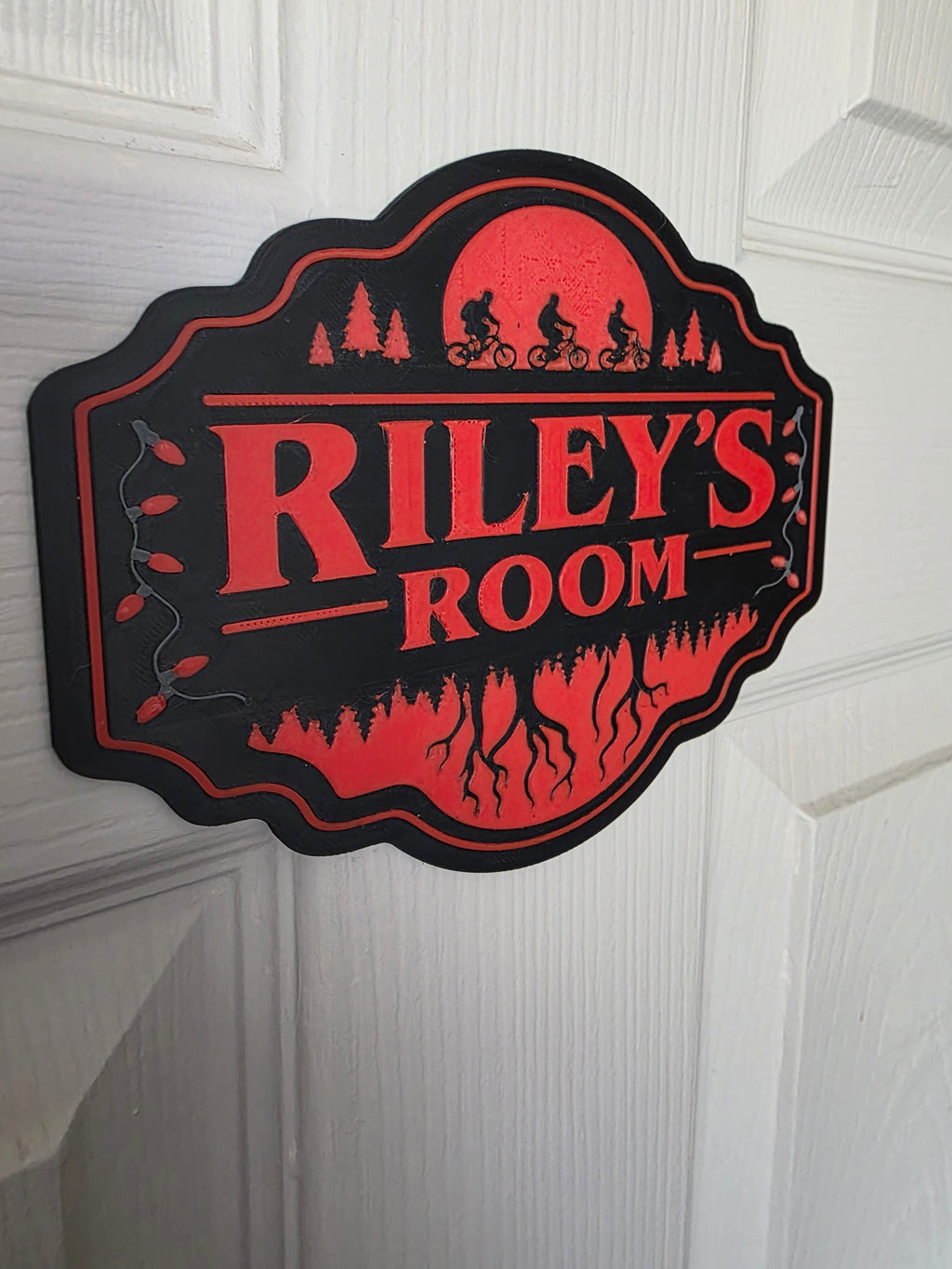 Stranger Things Themed Door Sign - 3D Printed - Personalised