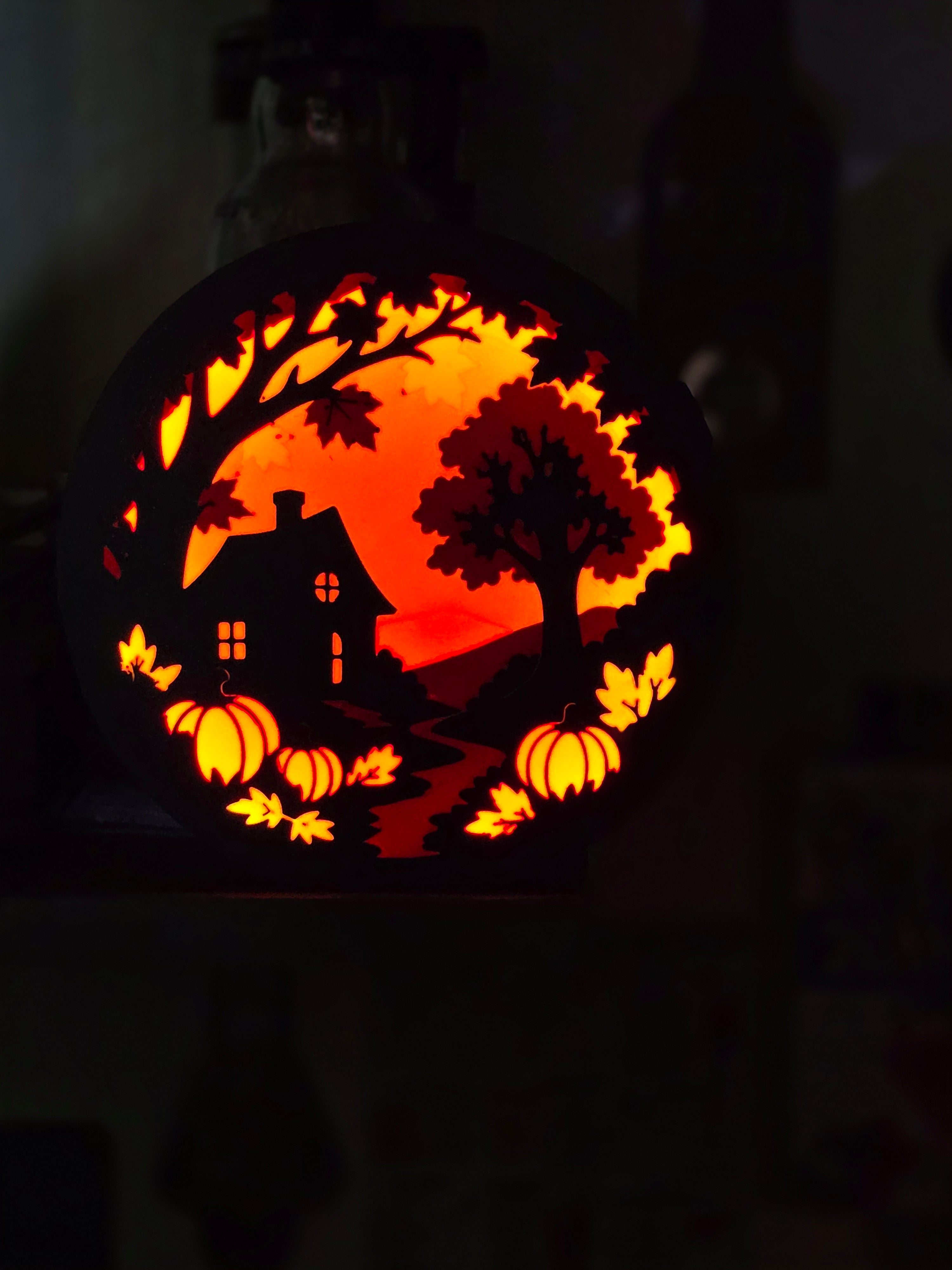 Autumn/Fall lightbox scene