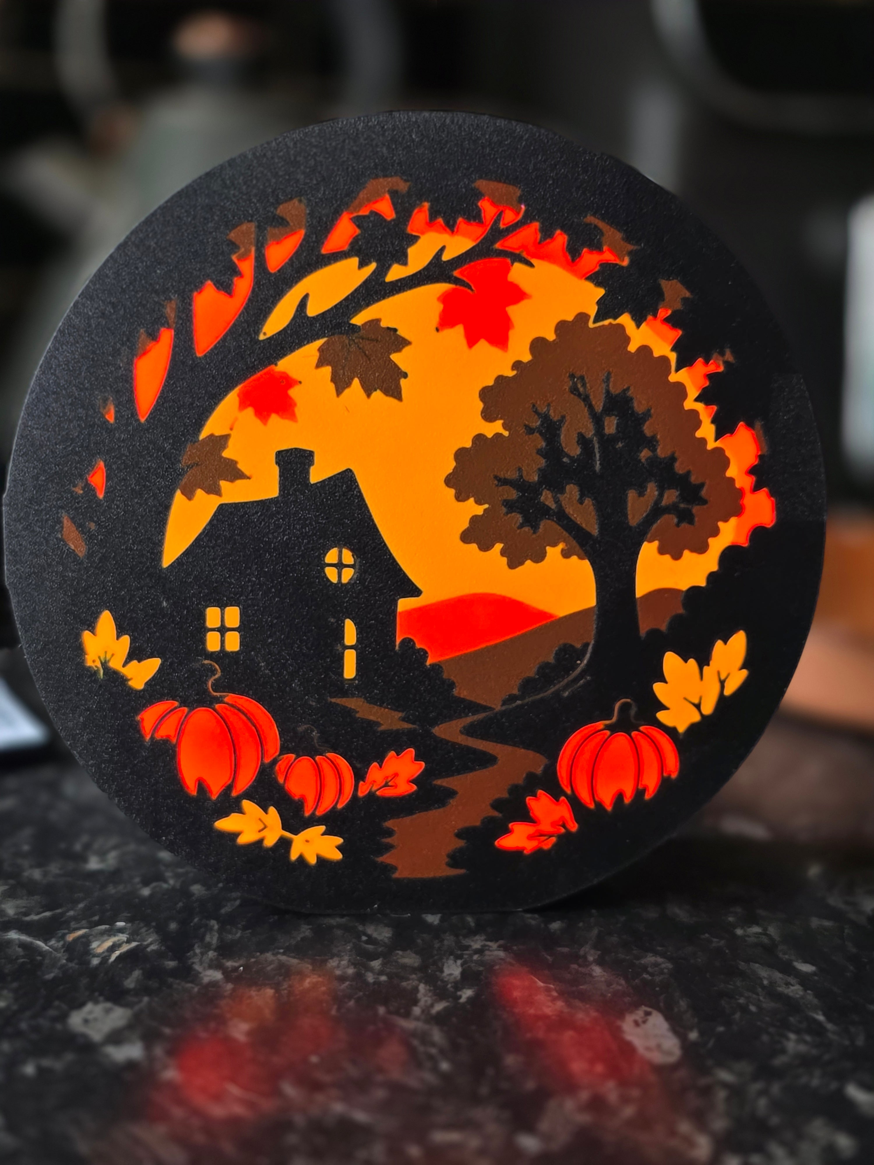 Autumn/Fall lightbox scene