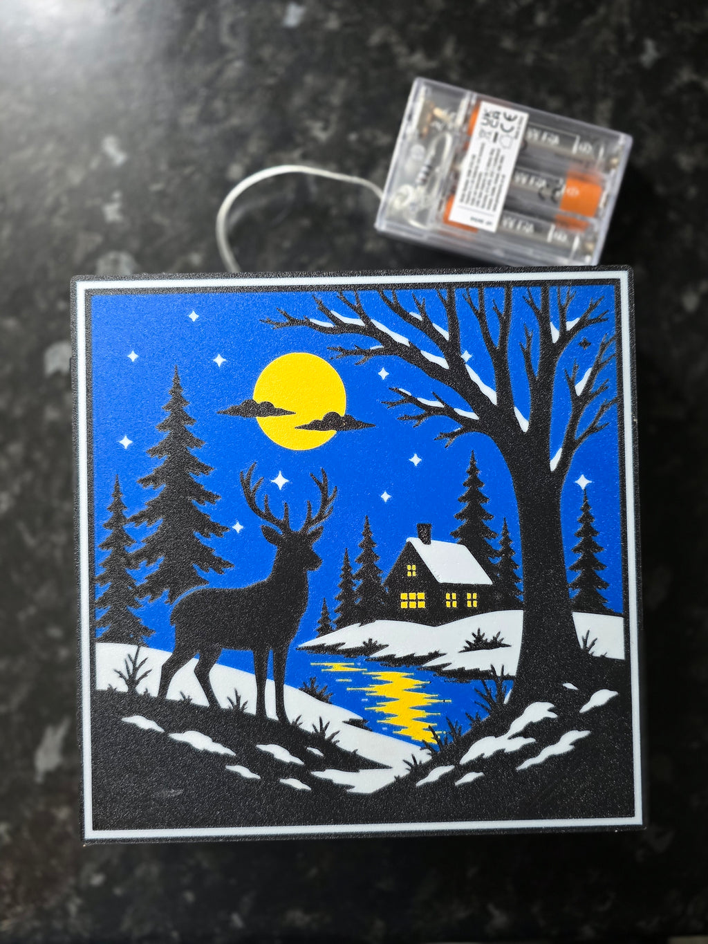 Winter Woodland Lightbox Scene - Christmas Gift