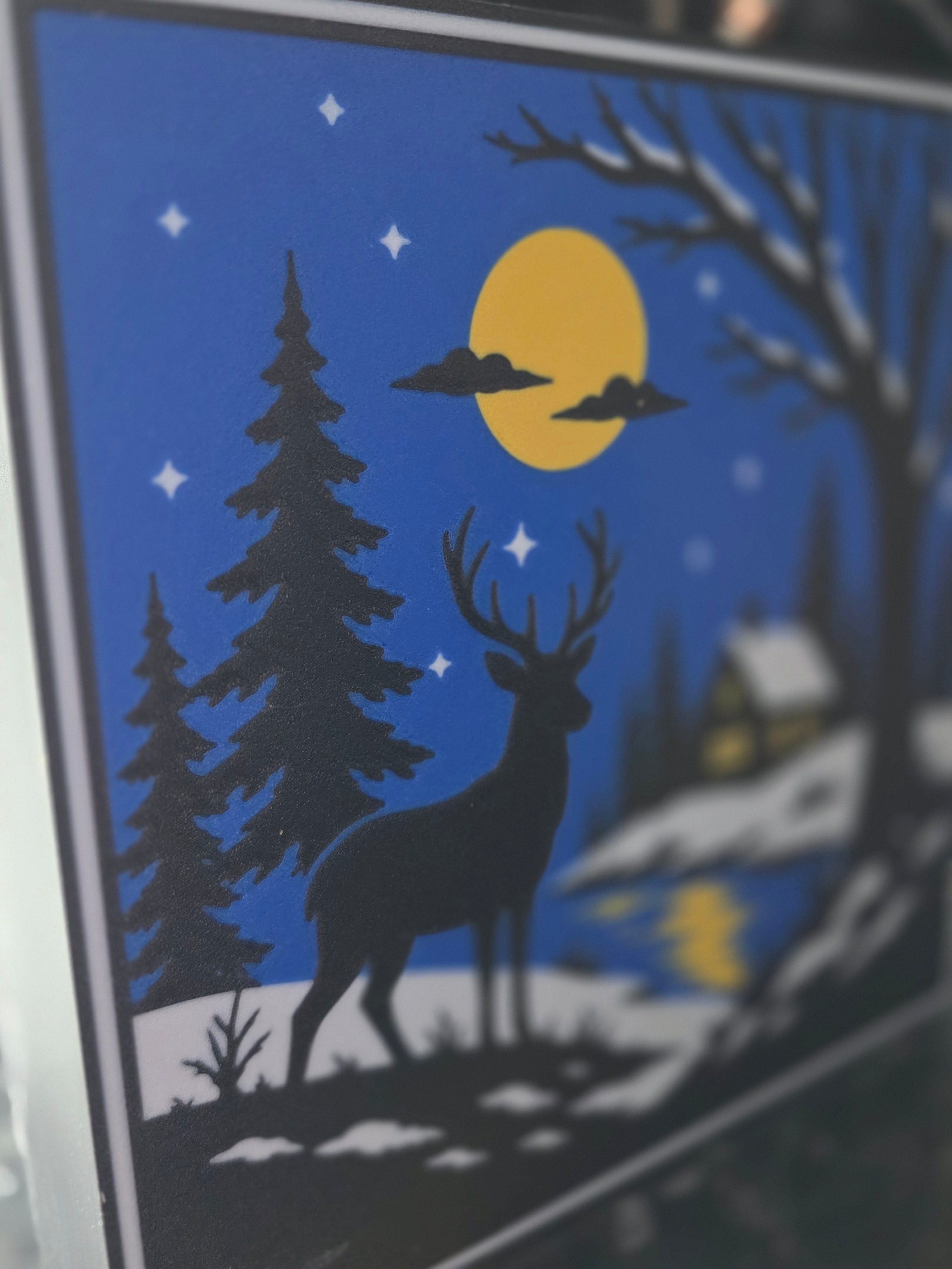 Winter Woodland Lightbox Scene - Christmas Gift