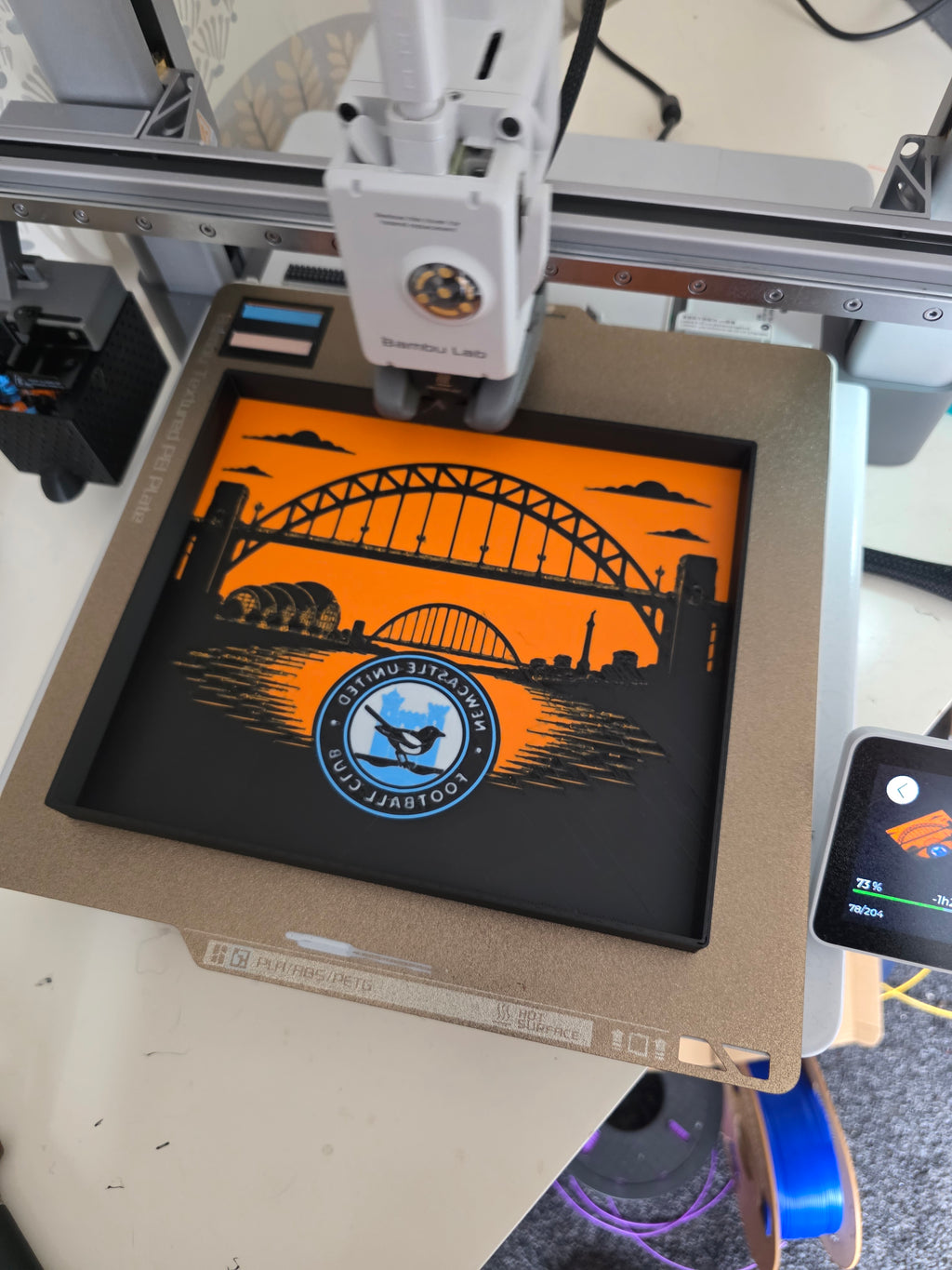 Newcastle United Lightbox - Tyne Bridge Cityscape - Illuminated Newcastle Gift