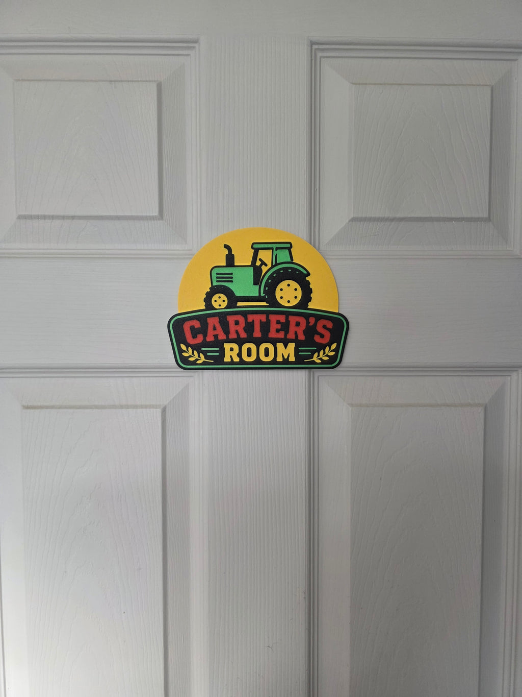 Tractor Kids Room Door Sign - Childrens Bedroom Sign- Personalised