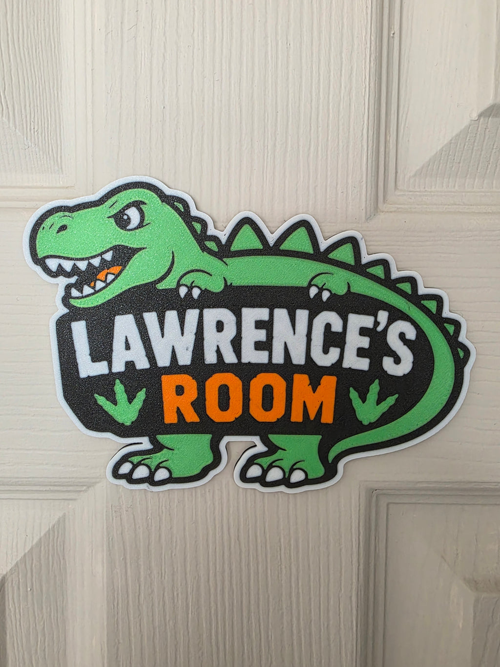 Dinosaur Themed Bedroom Door Sign - T-Rex - Personalised - Kids Bedroom Sign