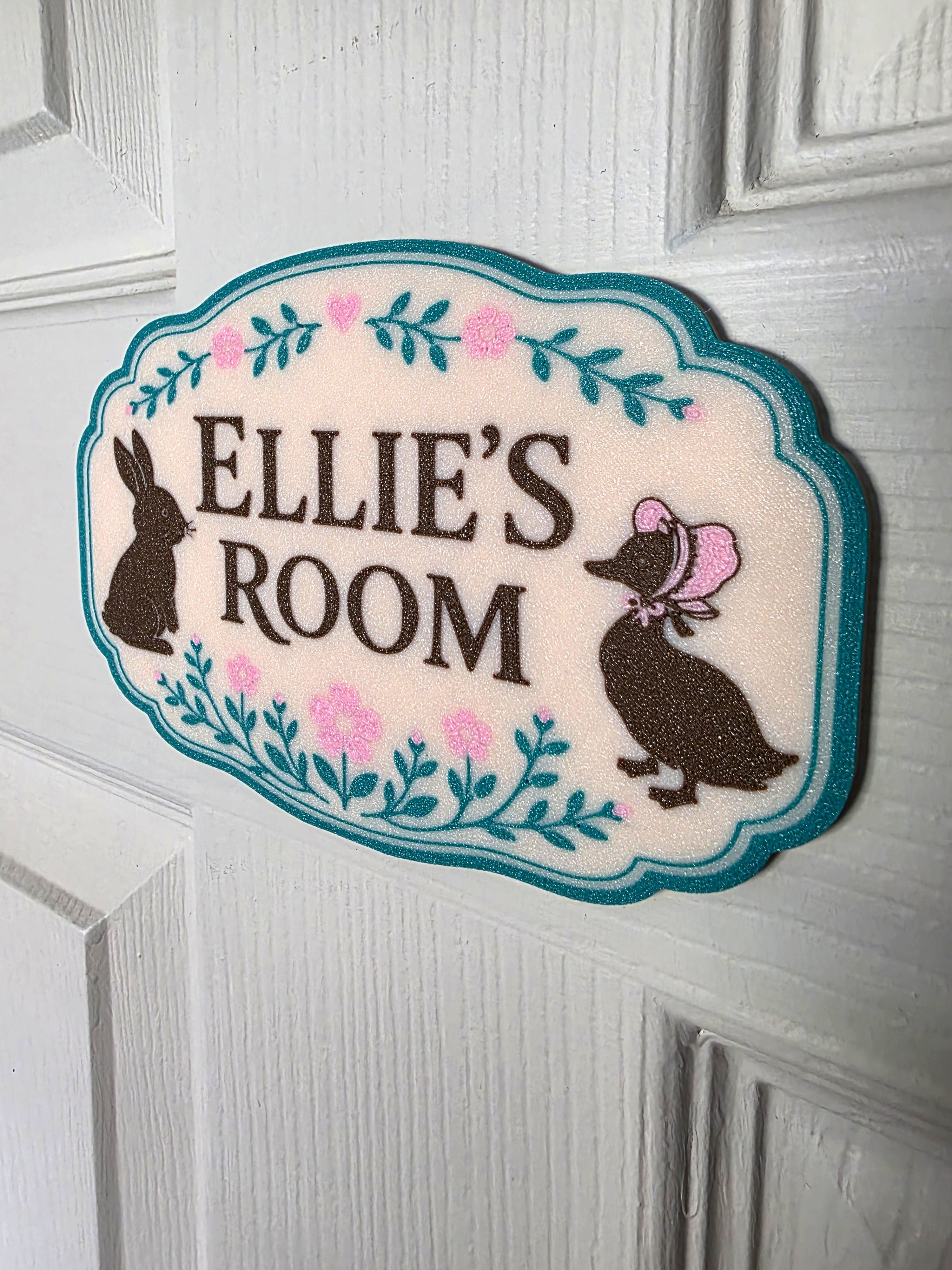 Personalised Beatrix Potter Themed Room Sign for Childrens Room/Nursery