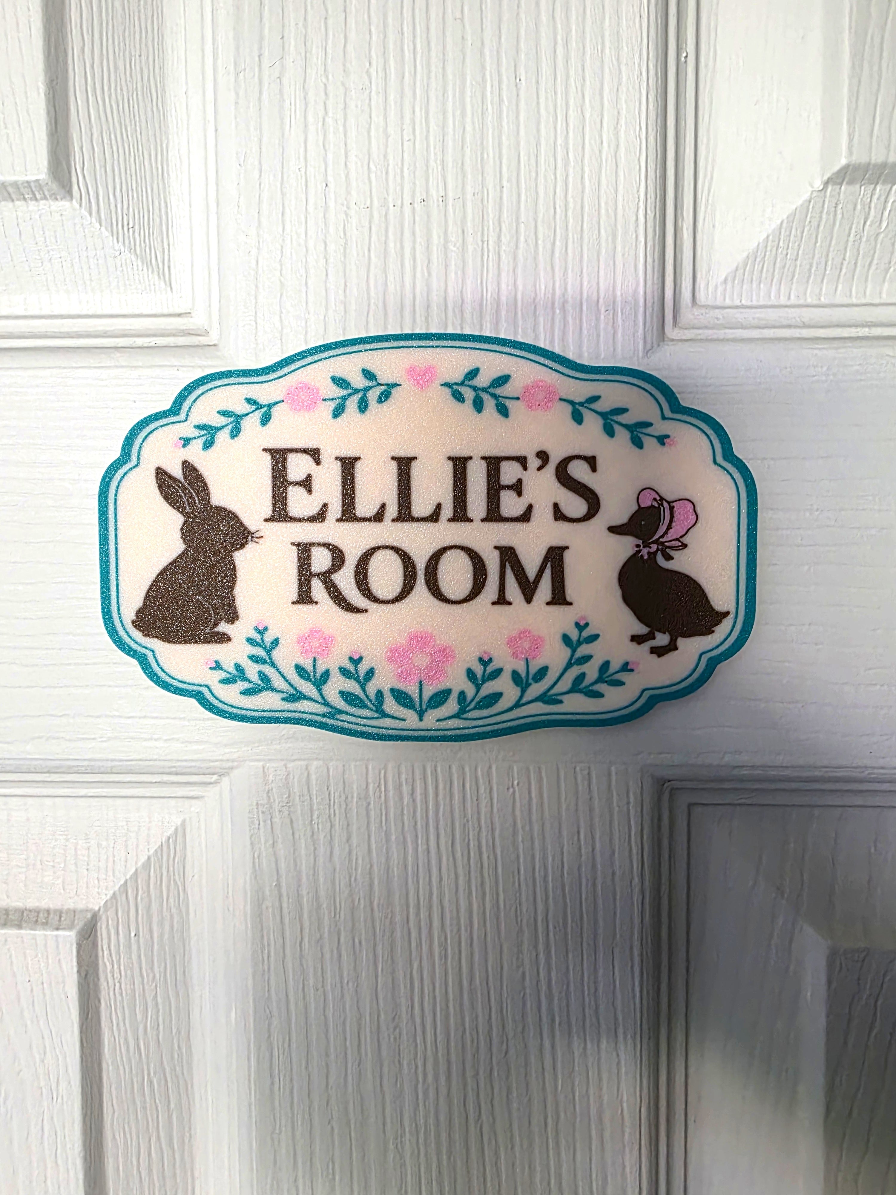 Personalised Beatrix Potter Themed Room Sign for Childrens Room/Nursery