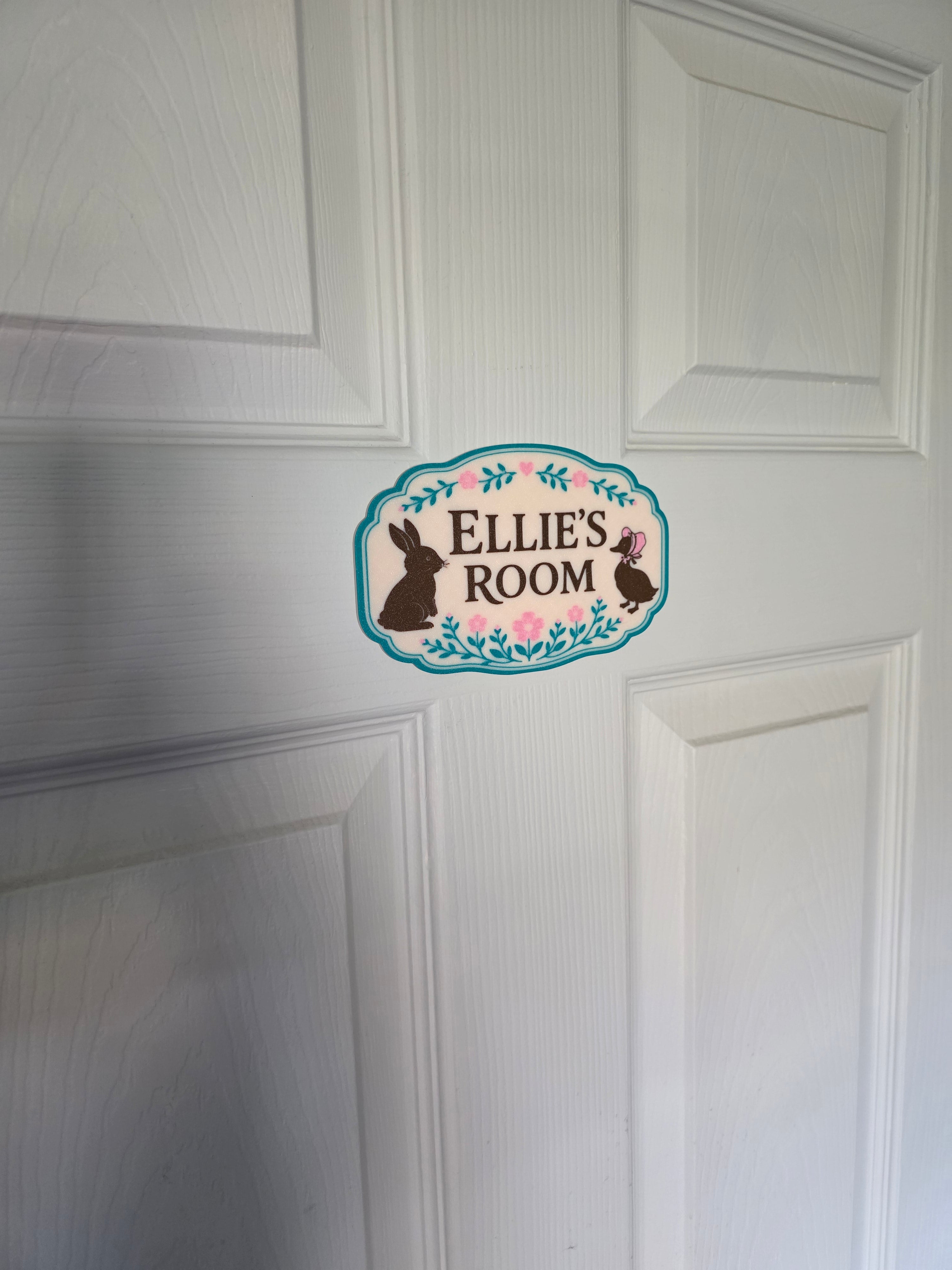 Personalised Beatrix Potter Themed Room Sign for Childrens Room/Nursery