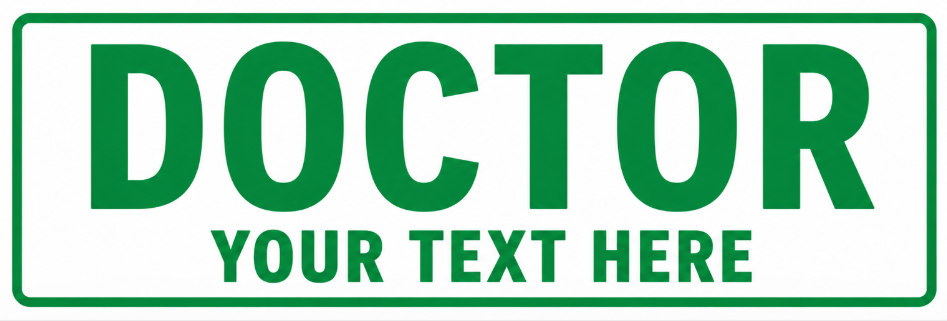 3D Printed Personalised Emergency / Responder Dashboard Sign – Custom Text & Colour
