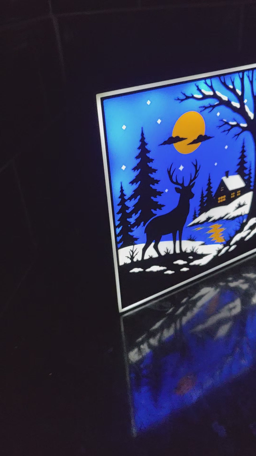 Winter Woodland Lightbox Scene - Christmas Gift