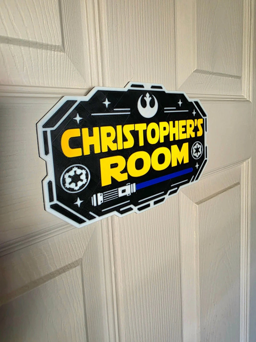Personalised Star Wars Inspired Bedroom Door Sign | Custom Galactic Name Plaque