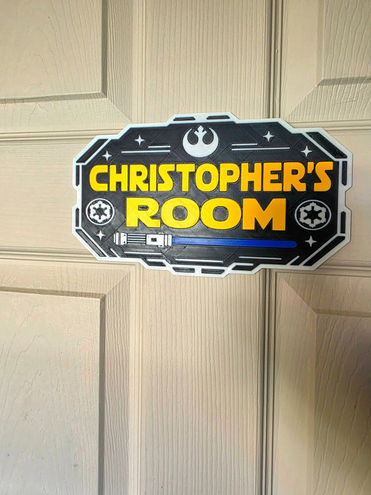Personalised Star Wars Inspired Bedroom Door Sign | Custom Galactic Name Plaque