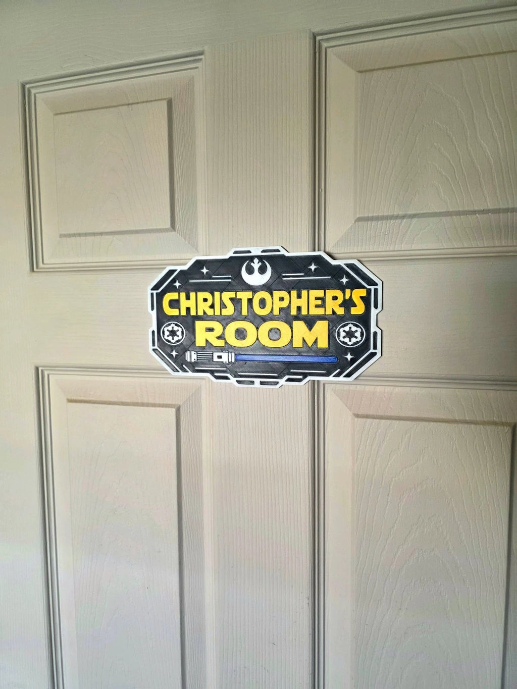 Personalised Star Wars Inspired Bedroom Door Sign | Custom Galactic Name Plaque