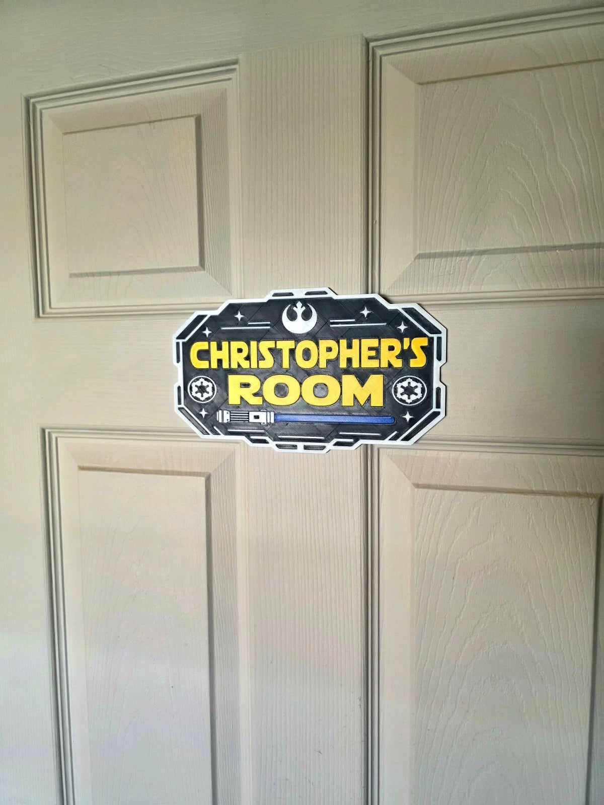 Personalised Star Wars Inspired Bedroom Door Sign | Custom Galactic Name Plaque