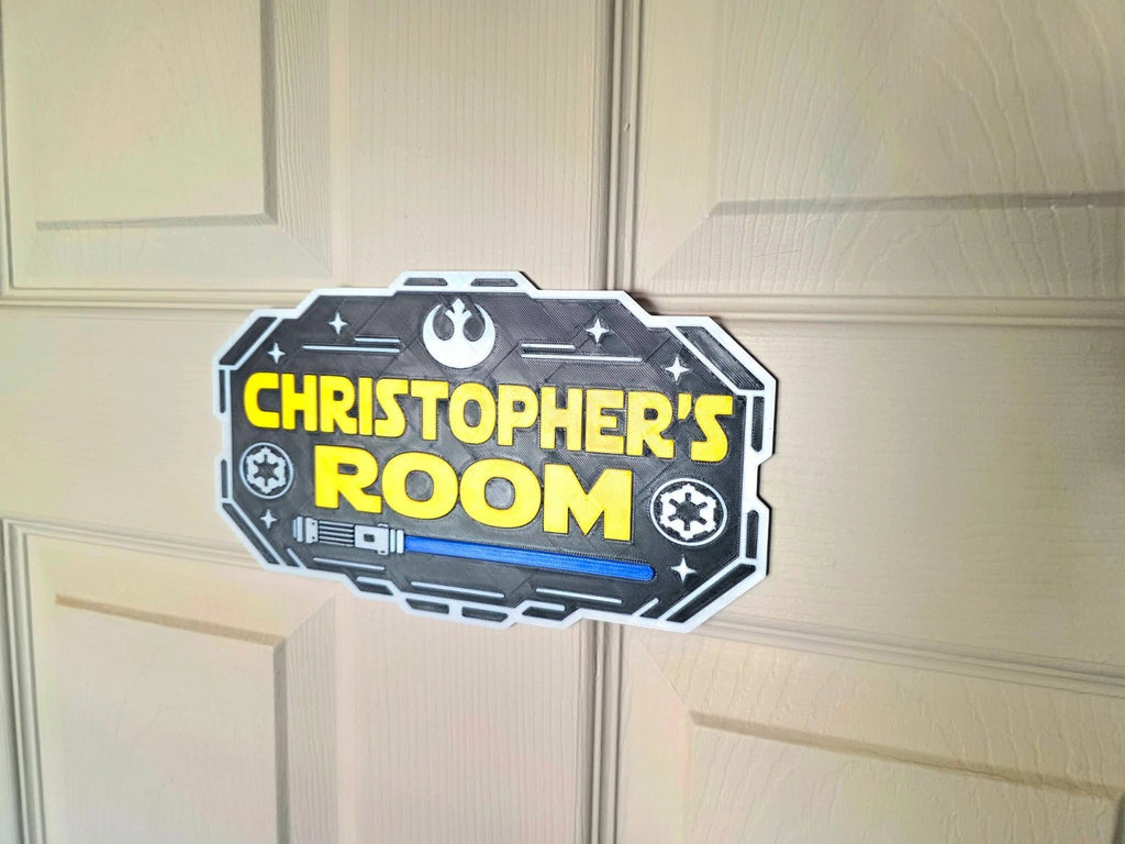 Personalised Star Wars Inspired Bedroom Door Sign | Custom Galactic Name Plaque