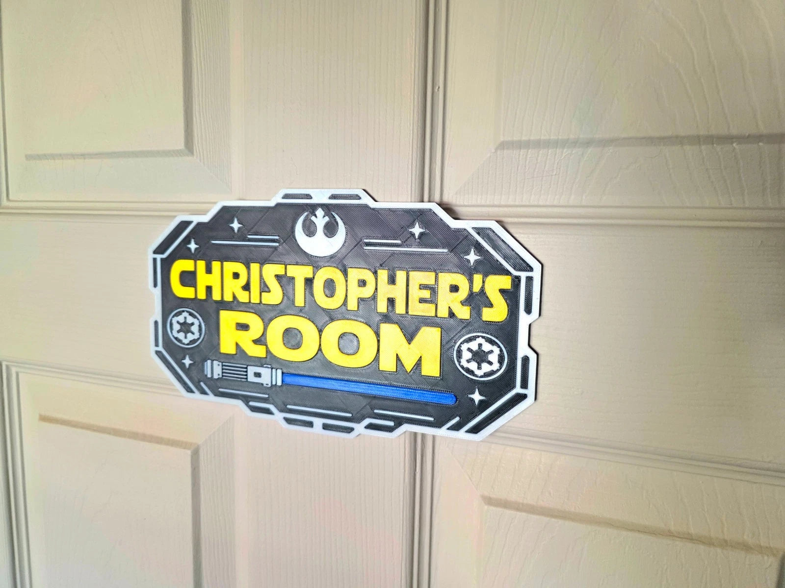 Personalised Star Wars Inspired Bedroom Door Sign | Custom Galactic Name Plaque